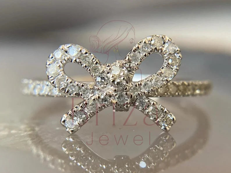 Pandora Bow Ring - Moissanite | Briza Jewel