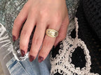 Yellow Gold Baguette Diamond Ring - 18K Yellow Gold Vintage | Briza Jewel