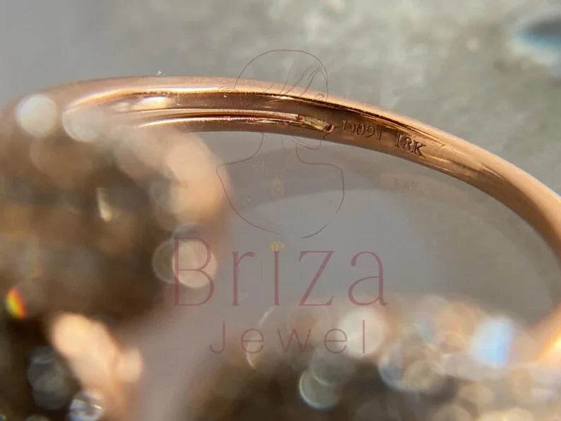 Champagne Diamond Ring - Rose Gold | Briza Jewel