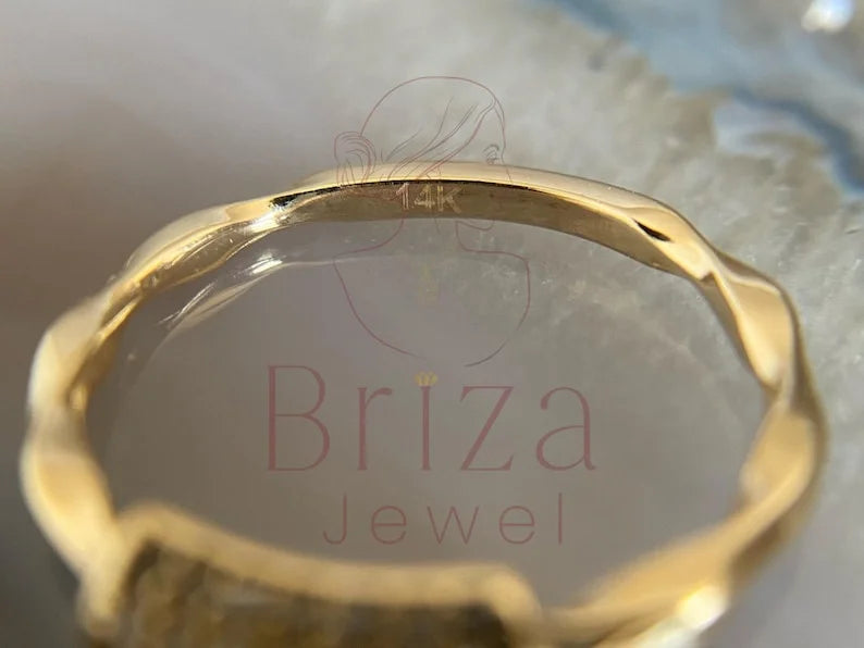 Serpent Ring - Gold Diamond Minimalist | Briza Jewel