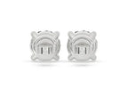 Round Diamond Stud Earrings - Silver Moissanite | Briza Jewel