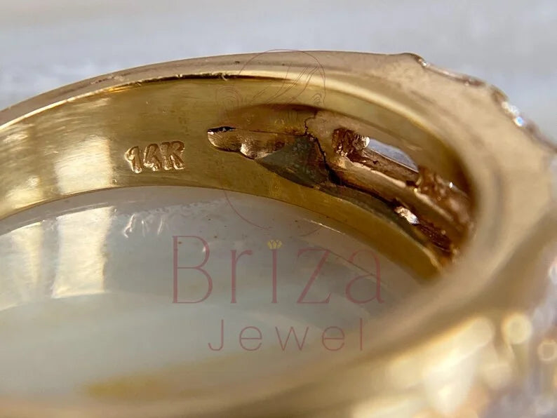 Gold Baguette Diamond Band - Lab Grown Ring | Briza Jewel