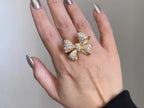 Gold Diamond Bow Ring | Briza Jewel
