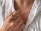 Open Oval Ring - Lab Grown Gold Diamond | Briza Jewel