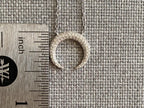 crescent moon pendant in White Gold | Briza Jewel