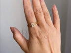 B Initial Ring - Lab Grown Gold Diamond | Briza Jewel