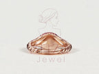 Pink Sapphire Engagement Ring - Rose Gold Pave | Briza Jewel