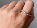 Baguette Band - Lab Grown 14K Gold Diamond Minimalist Ring | Briza Jewel