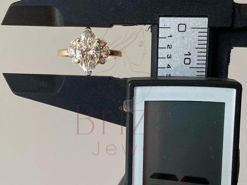 Floral Diamond Ring - Round Cluster | Briza Jewel