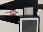 Cushion Cut Topaz Ring - Rose Gold Diamond Halo | Briza Jewel