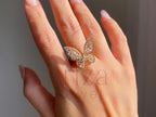 Butterfly Engagement Ring - Gold Baguette Diamond | Briza Jewel