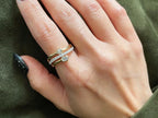 Toi Et Moi Moissanite Ring - Gold Emerald Cut | Briza Jewel