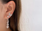 Bow Diamond Earrings - Baguette | Briza Jewel