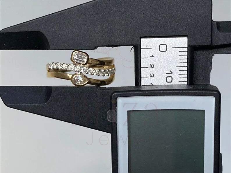 Toi Et Moi Moissanite Ring - Gold Emerald Cut | Briza Jewel
