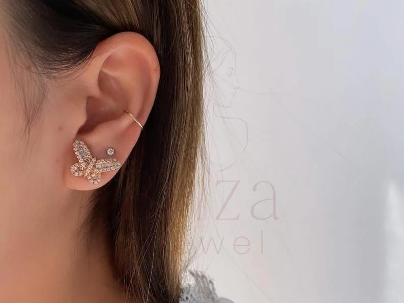 Butterfly Diamond Earring - Bridal Jewelry | Briza Jewel
