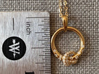 Gold Circle Pendant - Diamond Minimalist Necklace | Briza Jewel