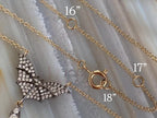 Diamond Bat Pendant - Necklace | Briza Jewel