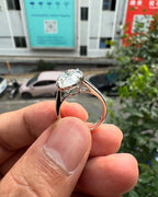 Pave Band Engagement Ring - Oval Moissanite | Briza Jewel