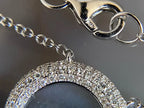 crescent moon pendant in White Gold | Briza Jewel