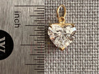Gold Diamond Heart Pendant - Lab Grown Minimalist | Briza Jewel