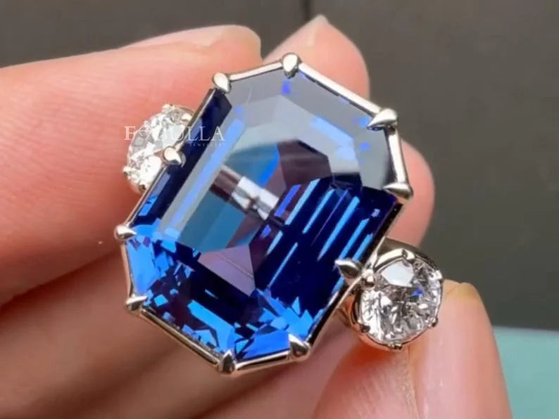 Diamond Cocktail Ring - Emerald Cut | Briza Jewel