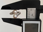 Pearl Silver Ring with Double Pearl Elegant Style | Briza Jewel
