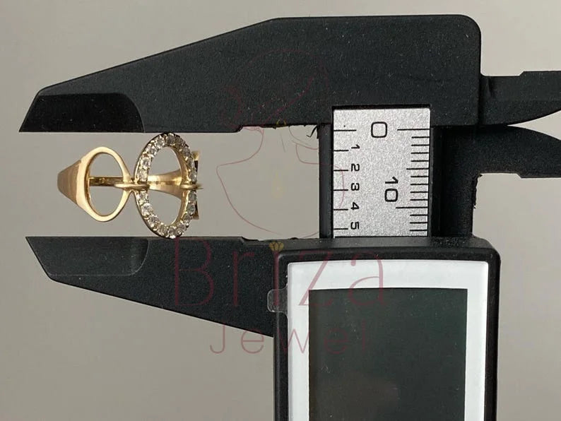 Open Oval Ring - Lab Grown Gold Diamond | Briza Jewel