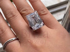 Emerald Cut Moissanite Ring | Briza Jewel