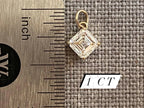 Asscher Cut Diamond Pendant - Lab Grown Gold Necklace | Briza Jewel
