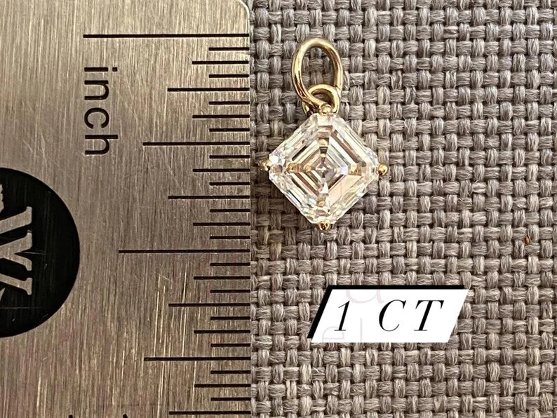Asscher Cut Diamond Pendant - Lab Grown Gold Necklace | Briza Jewel