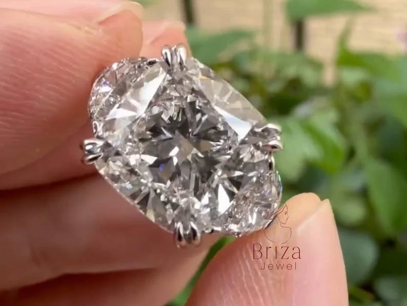 Cushion Cut Lab Grown Diamond Ring | Briza Jewel