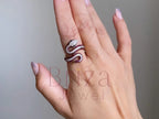 Gold Snake Ring - Diamond | Briza Jewel