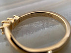 3 Stone Wedding Ring - 14K Gold Diamond Minimalist | Briza Jewel