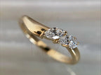 Three Stone Wedding Ring - Lab Grown 14K Gold Marquise Diamond | Briza Jewel