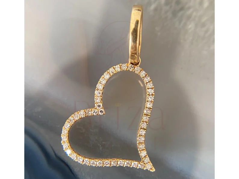 Heart Shaped Pendant - 14k Yellow Gold | Briza Jewel
