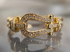 Yellow gold engagement band - Lab Grown 14k Gold Diamond Pave Ring | Briza Jewel