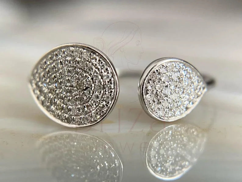 Open Diamond Band - White Gold Ring | Briza Jewel