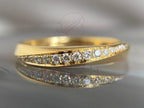 Pave Diamond Ring | Dainty Stackable Promise Ring | Briza Jewel