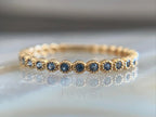 Blue Sapphire Eternity Band - 18K Gold Ring | Briza Jewel