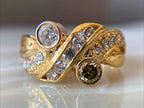 Diamond Swirl Ring - 18K Gold | Briza Jewel