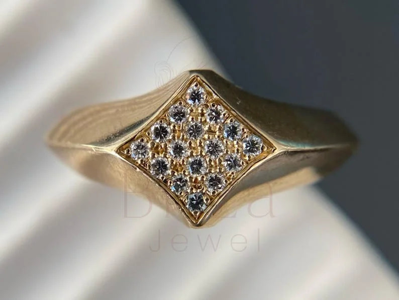 Vintage Inspired Diamond Ring - Yellow Gold | Briza Jewel