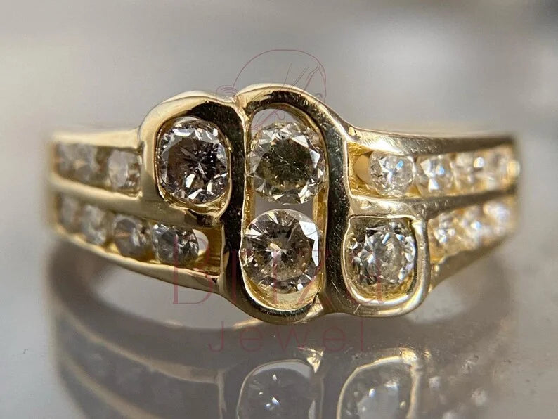 Real Diamond Ring for Men - Gold Vintage | Briza Jewel
