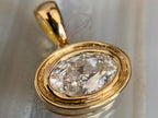 Oval Diamond Pendant - Lab Grown 14K Gold Solitaire | Briza Jewel