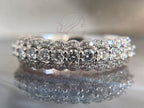Triple Row Diamond Ring - White Gold Eternity | Briza Jewel