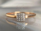 Square Diamond Ring - Gold Minimalist | Briza Jewel