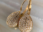 Teardrop Diamond Earrings - Gold Pave | Briza Jewel
