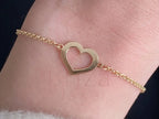 Gold Heart Bracelet - Minimalist | Briza Jewel