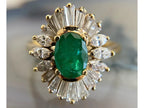 Vintage Oval Ring - Yellow Gold Diamond | Briza Jewel