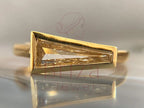 Geometric Engagement Ring - Lab Grown Gold Baguette Diamond | Briza Jewel