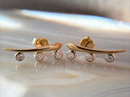 Lab Grown Diamond Earrings - Modern Curved Design | Briza Jewel